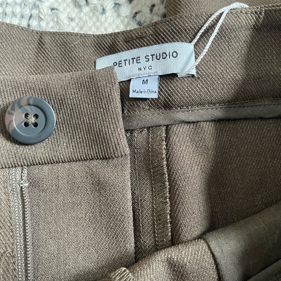 BNWT Petite Studio André Trousers Brown - M - Picture 6 of 8